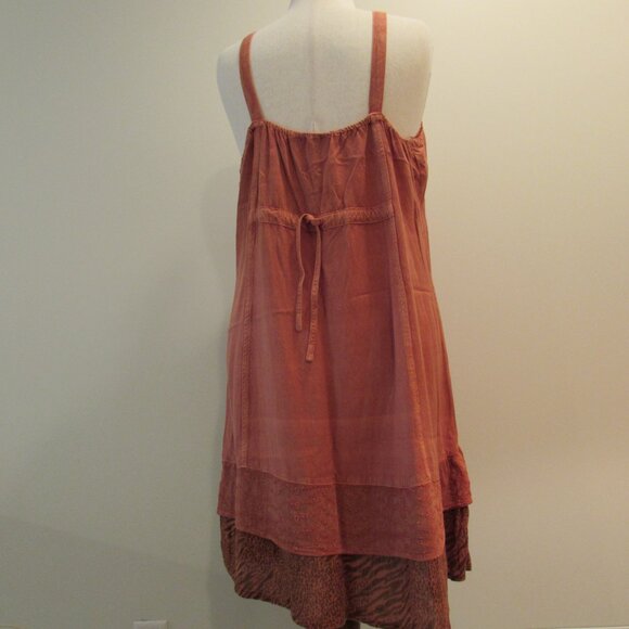 Raya Sun Orange Big Cat Print Embroidered Sun Dress 3X - Picture 6 of 16